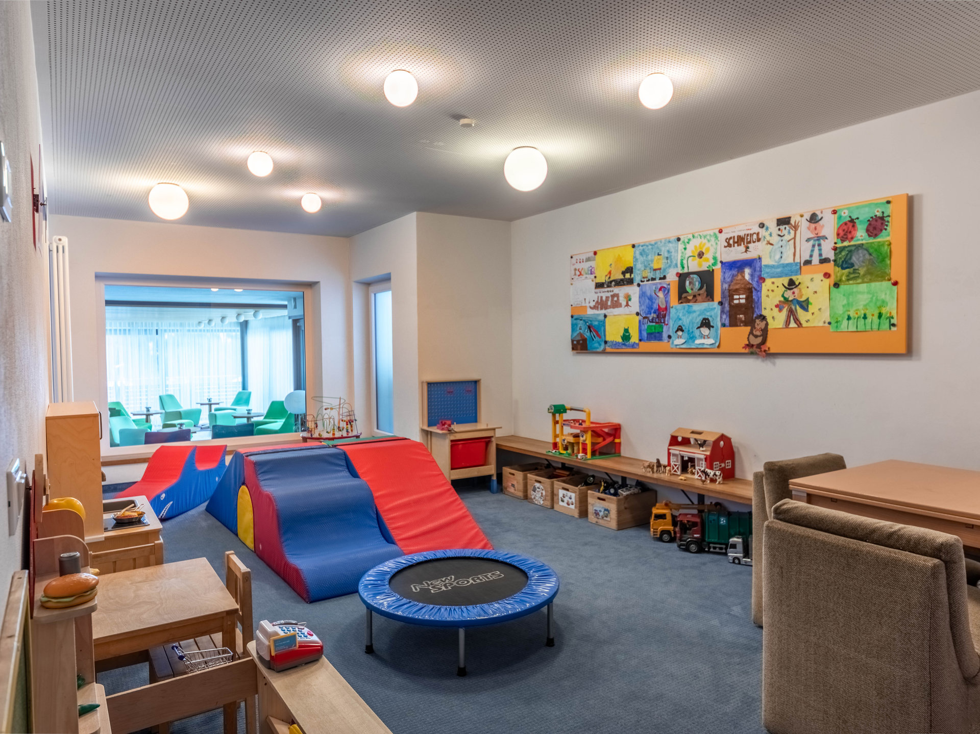 Hotel in Ultental Valley near Merano with childrens playroom, table football, table tennis, Lego, mini kitchen, shop, building blocks, and much more.