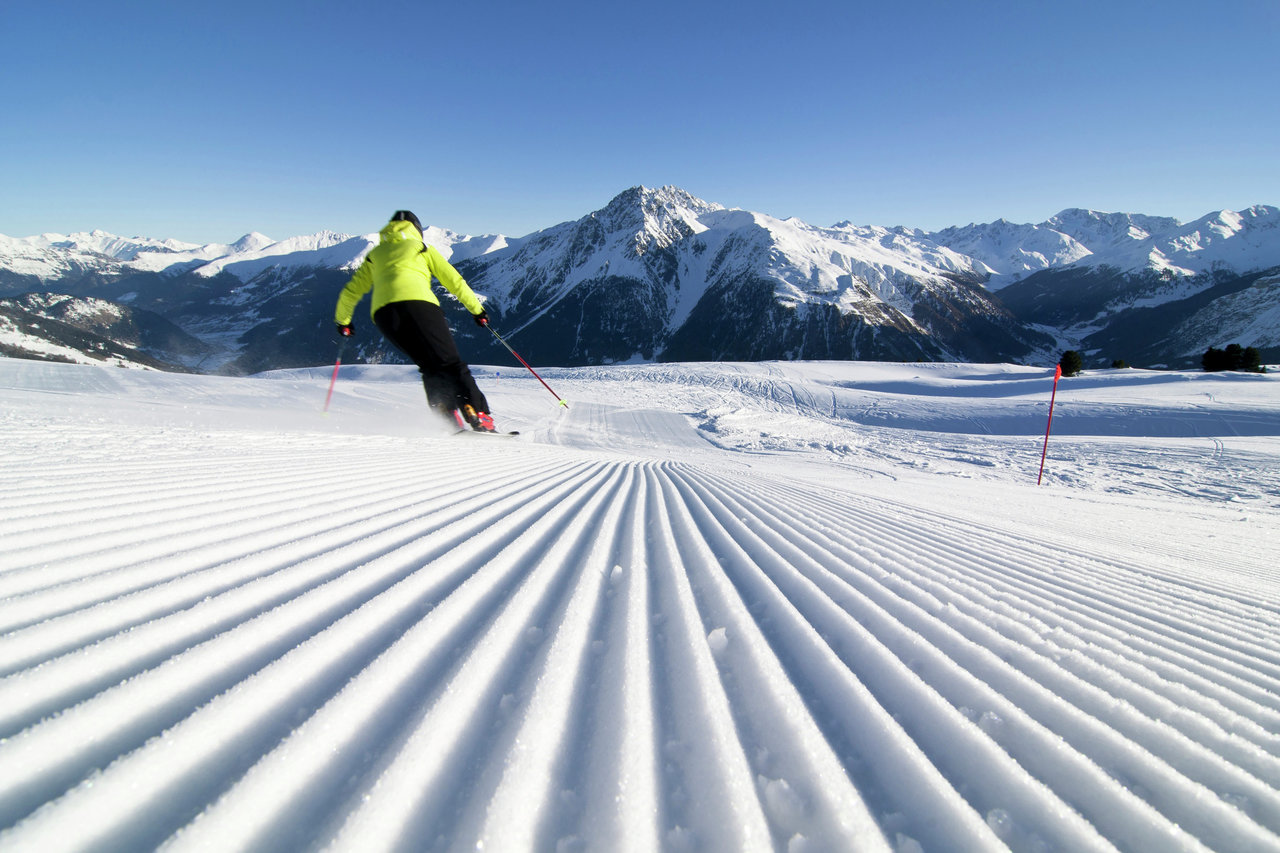 Skifahren in Südtirol auf bestens gewalzten Pisten