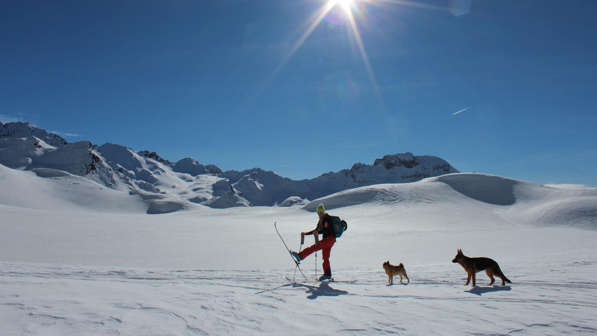 Ski tour Hofmannspitze Passeiertal Valley South Tirol Italy
