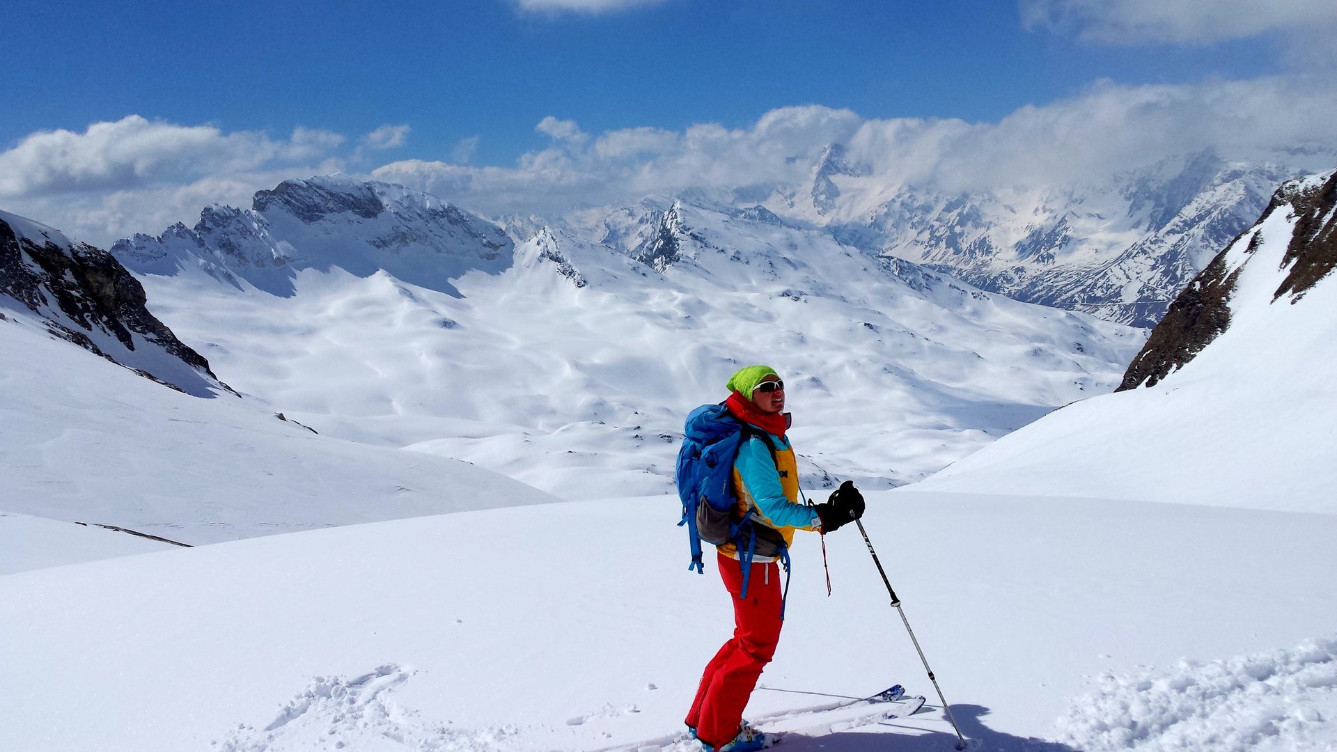 Ski tour Botzer Passeiertal Valley South Tirol Italy Pension Widmann